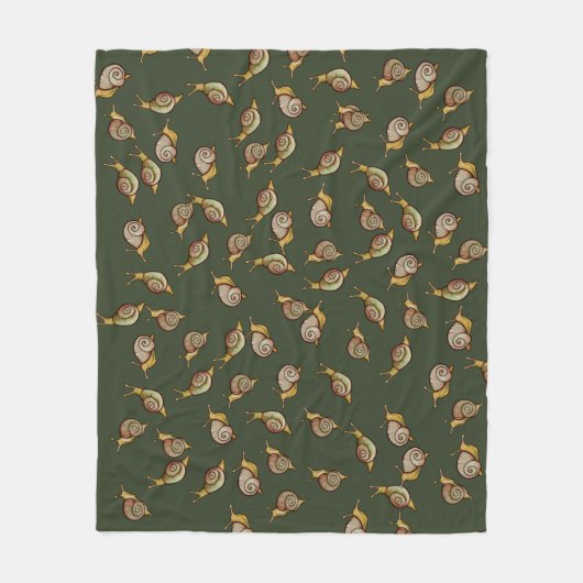 Schnecken Snail Liebe niedliche Natur Kunst Fleecedecke (Vorderseite)