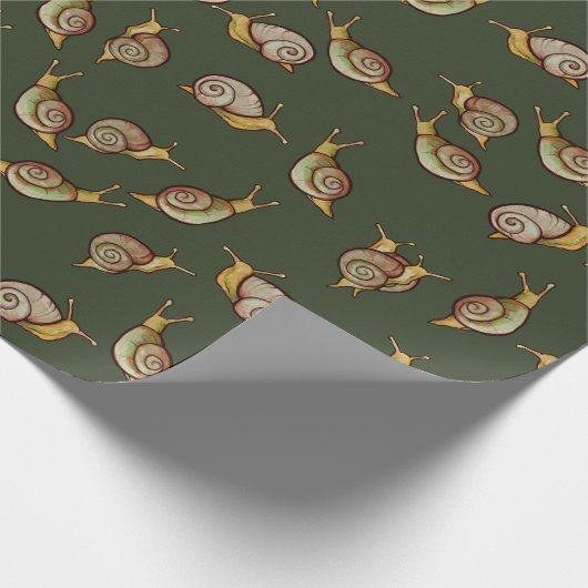 Schnecken Snail Liebe niedliche Natur Kunst Geschenkpapier (Ecke)