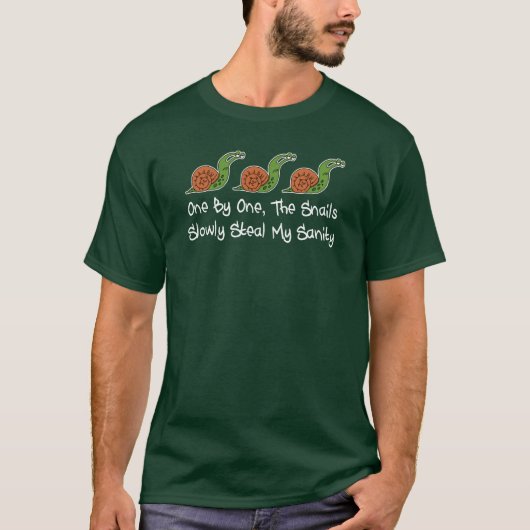 Schnecken stehlen mir Sanität (ON DARK) T-Shirt (Vorderseite)