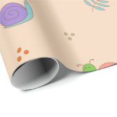 Schnecken und Blume Geschenkpapier (Rolleneckpunkt)