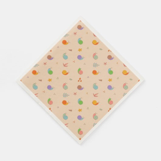 Schnecken und Blume Napkins Serviette (Ecke)
