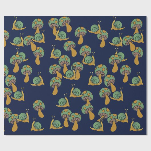 Schnecken und Pilze im Einzelhandel Schnecken Pilz Geschenkpapier (Flach)