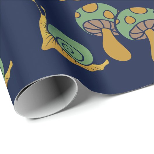 Schnecken und Pilze im Einzelhandel Schnecken Pilz Geschenkpapier (Rolleneckpunkt)