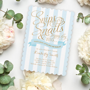 Schnecken und Schnecken Baby Jungen Baby Shower Ei Einladung