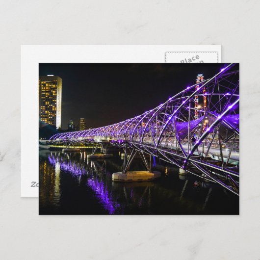 Schneckenbrücke, Singapur - Postkarte (Vorne/Hinten)