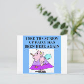 Schneckenfee Postkarte (Stehend Vorderseite)