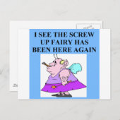 Schneckenfee Postkarte (Vorne/Hinten)