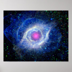 Schneckenförmiger Nebel Ultraviolettes Auge Gottes Poster