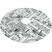 Schneckengetriebe: Nahtlose technische Maschine. Polyester Weihnachtsbaumdecke (Schrägansicht)