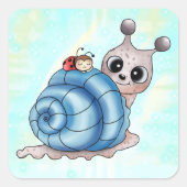 Schneckenhaus blau aufkleber (Vorderseite)