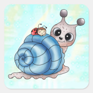 Schneckenhaus blau  aufkleber