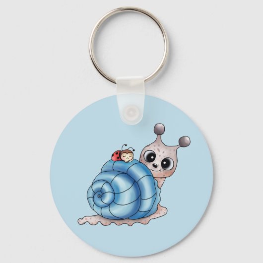 Schneckenhaus blau schlüsselanhänger (Vorderseite)