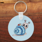 Schneckenhaus blau schlüsselanhänger (Rückseite)