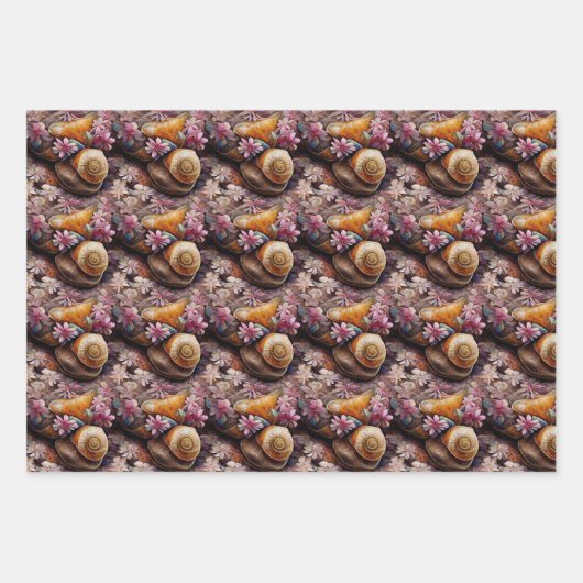 Schneckenhaus Geschenkpapier Set (Vorderseite)