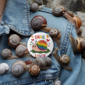 Schneckenliebhaber niedliche, farbenfrohe Schnecke Button