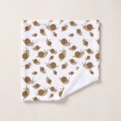 Schneckenmuster Badhandtuch Set (Waschlappen)