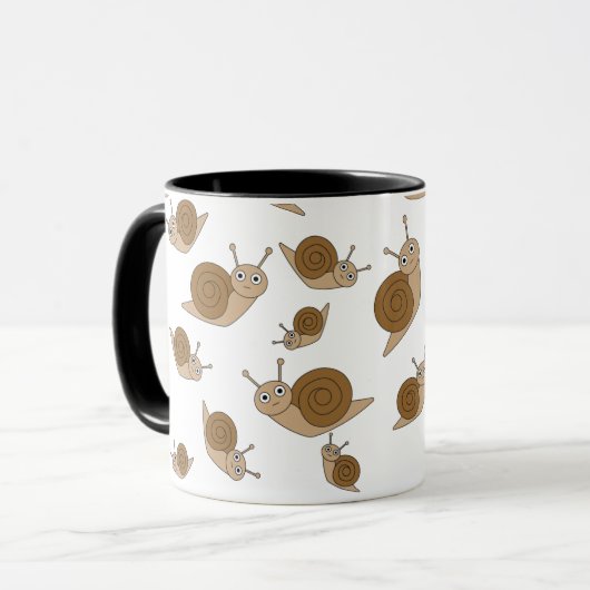 Schneckenmuster Tasse (Vorderseite Links)