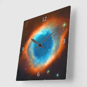 Schneckennebelfleck Quadratische Wanduhr (Winkel)