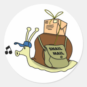 Schneckenpost-Aufkleber Runder Aufkleber