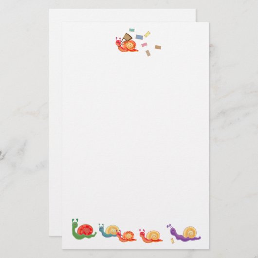 Schneckenpost Briefpapier (Vorne/Hinten)