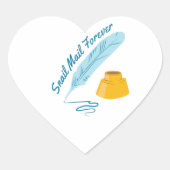 Schneckenpost Herz-Aufkleber (Vorderseite)