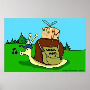Schneckenpost Kinderposter Poster