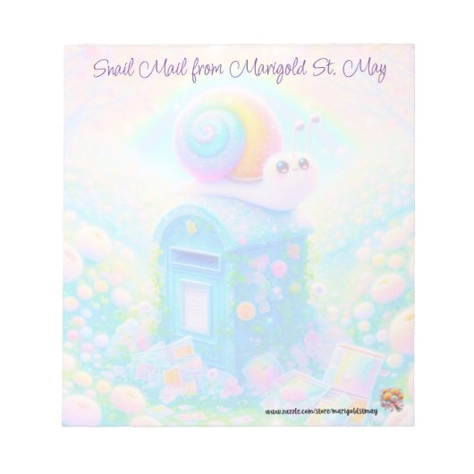 Schneckenpost Notizblock (Vorderseite)