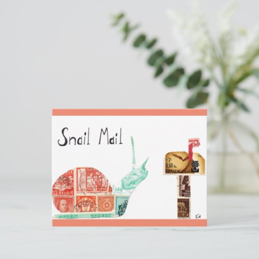 Schneckenpost Postkarte (Stehend Vorderseite)