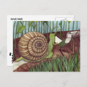 Schneckenpost Postkarte (Vorne/Hinten)