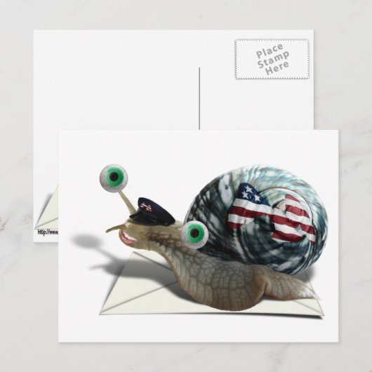 Schneckenpost Postkarte (Vorne/Hinten)