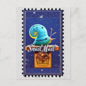 Schneckenpost, Postkarte für Postüberquerung (Vorderseite)