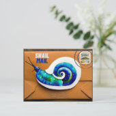 Schneckenpost, Postkarte für Postüberquerung (Stehend Vorderseite)