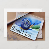 Schneckenpost, Postkarte für Postüberquerung (Vorne/Hinten)