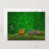 Schneckenrennen Postkarte (Vorne/Hinten)