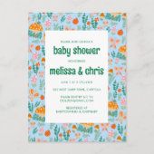 Schneckenschmetterling Niedliche KUSTOM BABY DUSCH Einladungspostkarte (Vorderseite)