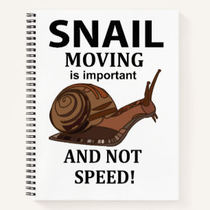 Schneckentier Illustration Typografie Schnecke Notizblock