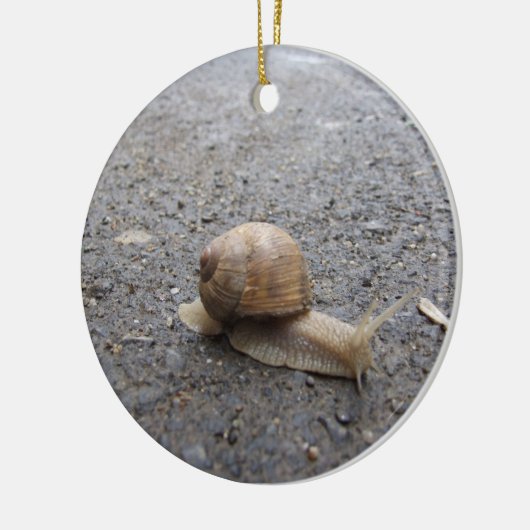 Schneckenwanderung Keramikornament (Links)