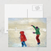 Schnee! 2014 postkarte (Vorne/Hinten)