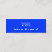 Schnee-Abbau-Farbe veränderbar Mini Visitenkarte (Rückseite)