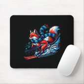 Schnee-Abenteuer-Fuchs-Ski-Spaß Mousepad (Mit Mouse)