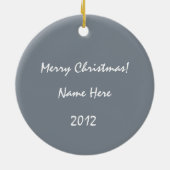 Schnee abgewischte Rotwild Keramik Ornament (Hinten)