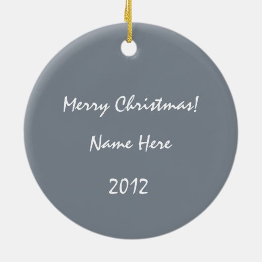 Schnee abgewischte Rotwild Keramik Ornament (Hinten)