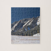 Schnee abgewischtes Flatirons Boulder Colorado Puzzle (Vertikal)