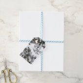 Schnee-Abstrakt Geschenkanhänger (Mit Garn)