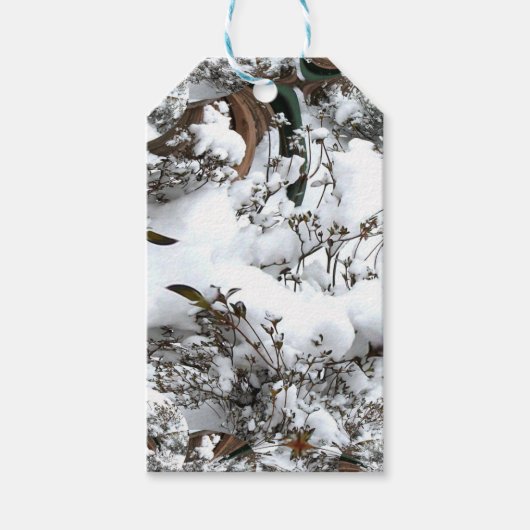 Schnee-Abstrakt Geschenkanhänger (Vorderseite)