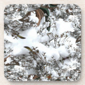 Schnee-Abstrakt Getränkeuntersetzer (Vorderseite)