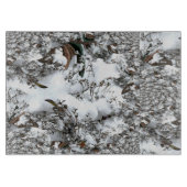 Schnee-Abstrakt Schneidebrett (Vorderseite)
