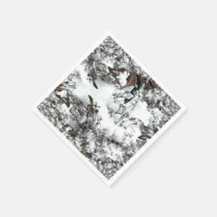 Schnee-Abstrakt Serviette