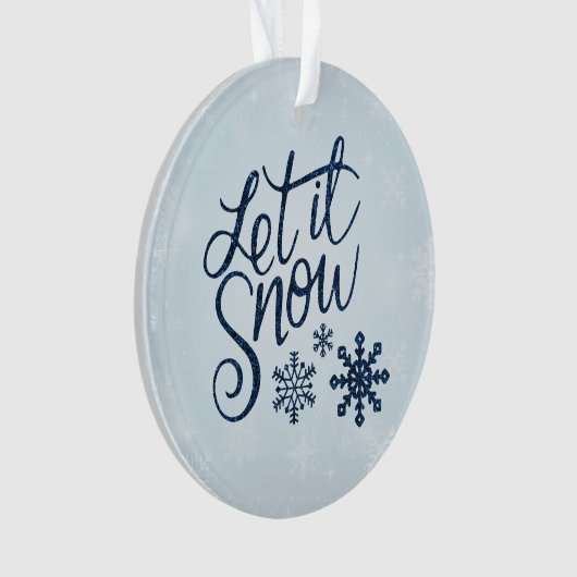 Schnee-Acryl-Ornament Ornament (Vorderseite)