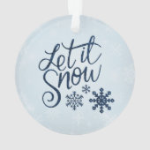 Schnee-Acryl-Ornament Ornament (Rückseite)